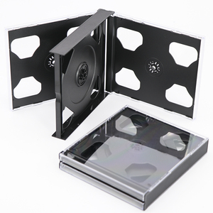 SUNSHING Étuis CD épais de 24 mm, capacité de 2 à 6 disques CD/DVD, boîte à bijoux noire de grande capacité, multi-PS, boîtes transparentes pour jeux de DVD - Product Image 2