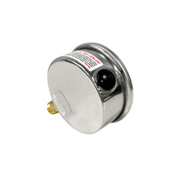 Manomètre AKS 63 mm 0-7 bars 0-100 PSI 1/4 NPT semi-acier à montage radial inférieur pour conduites d'eau, d'air, de gaz et d'huile