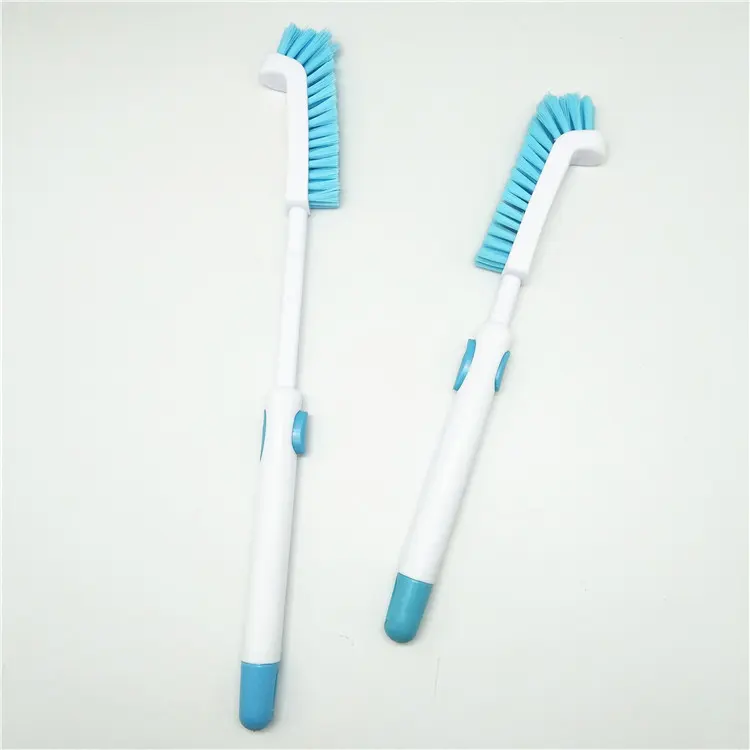 Telescopic Extendable Plastic nylon bristle tile and grout brush grout brushes with The 90Angle Brush Design