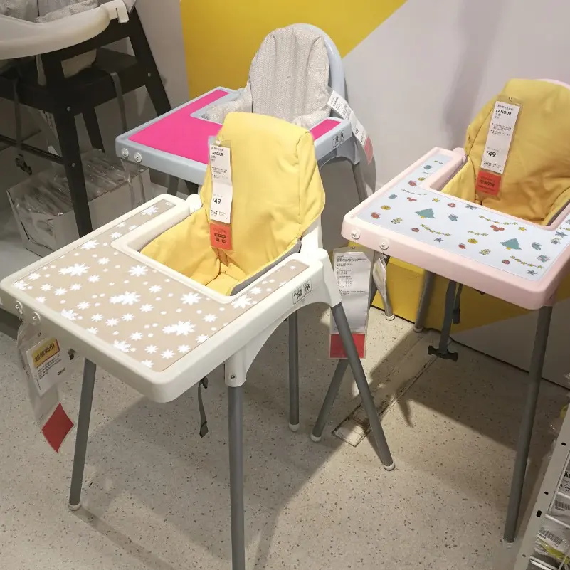 Vrolijk Kerstfeest Siliconen Babyvoeding Placemats Voor Kids Hoge Stoel Eettafel