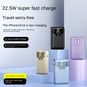 <span class=keywords><strong>Batterie</strong></span> externe portable 10000mAh 22.5W Charge rapide Chargeur <span class=keywords><strong>de</strong></span> <span class=keywords><strong>batterie</strong></span> externe avec câbles Mini Powerbank pour iPhone 16 Huawei Xiaomi - Product Image 5