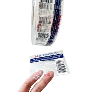 Dimensioni personalizzate Logo bianco diario in vinile trasparente etichetta resistente allo sfregamento diario trasparente etichetta adesiva per imballaggio con carta di credito trasparente