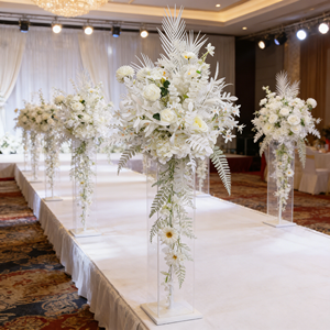 Flores Artificiales al por Mayor, Camino de Mesa de Eucalipto de Seda para Bodas, Centros de Mesa para Decoración de Bodas - Product Image 1