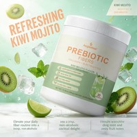 AegleWell OEM Poudre de fibres prébiotiques avec collagène et électrolytes pour l'équilibre intestinal, 4g de fibres alimentaires, 0 sucre, saveur Kiwi Mojito, 30 sachets individuels