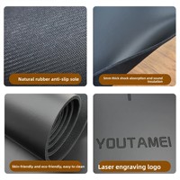 Maßgefertigte PU Naturkautschuk Yogamatte 183cm Länge 5mm Dicke Schnelltrocknend Rutschfest Geräuscharm Unisex Fitness Zuhause Meditation Pilates