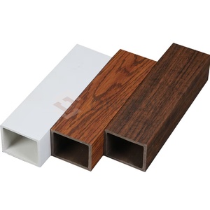 ONSUN Colonne carrée creuse en WPC étanche pour l'intérieur avec plafond en grain de bois et tube en bois - Product Image 4