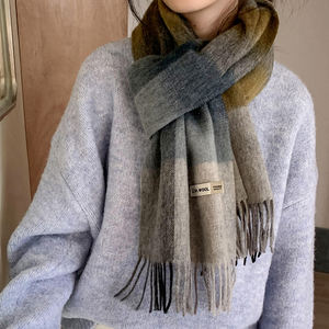 Korean Style Pashmina <strong>Shawl</strong> Scarf Women Cashmere Custom Scarves Woman <strong>Wool</strong> Scarf - Product Image 4