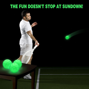 Bóng cầu lông pickleball phát <span class=keywords><strong>s</strong></span>áng ngoài trời, màu tùy chỉnh, 40 lỗ, phát quang trong bóng tối, dùng cho chơi và tập luyện ban đêm - Product Image 5
