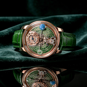 Montre à quartz pour homme tendance, motif Terre céleste entièrement transparent, personnalisable, 46 mm, très vendue - Product Image 6