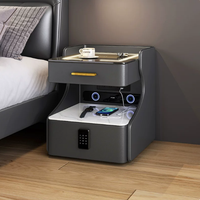Table de Chevet Intelligente BTBT018 avec Serrure PIN, Enceinte Bluetooth, Prises et Recharge Sans Fil, Exportée dans Plus de 50 Pays, pour la Maison