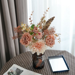 Bouquet de fleurs artificielles Ink Rhyme CF02084, décoration d'intérieur, accessoires de mariage, tissu tissé en plastique - Product Image 1