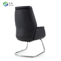 Vente en gros de chaises de conférence visiteur en cuir chaise de réunion de luxe avec accoudoir fixe à base chromée pour la maison, le bureau et l'école