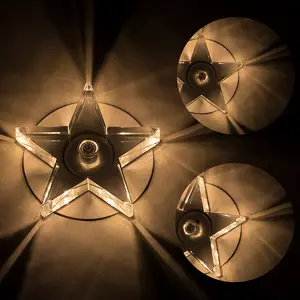 De gros ampoule boule de cristal-Lampe de plafond Led en forme de pentagone cristal, éclairage dans un couloir, ampoule exquise, luminaire pour salon, vente directe depuis l'usine