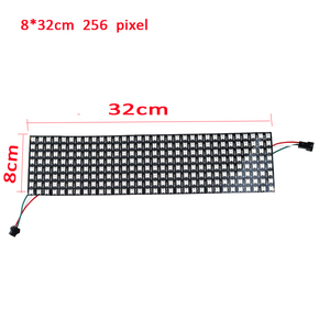 Pannello <span class=keywords><strong>LED</strong></span> WS2812B Indirizzabile Individualmente DC5V, Modulo Schermo Flessibile Digitale RGB WS2812, Matrice Luminosa 8x32 256 Pixel - Product Image 5