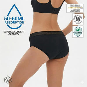 Bragas Menstruales de Algodón Orgánico de Alta Absorbencia para Mujeres, Incontinencia, Posparto, Bragas Menstruales, Culottes Menstruelles - Product Image 1