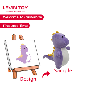 Juguetes de peluche de dinosaurio supersuave personalizados animales de peluche a granel para niños criaturas encantadoras rellenas de algodón PP para niños - Product Image 1