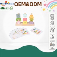 Juguetes para Niños, Formas Geométricas, Bloques de Rompecabezas para la Percepción del Color, Juego de Combinación de Columnas de Madera