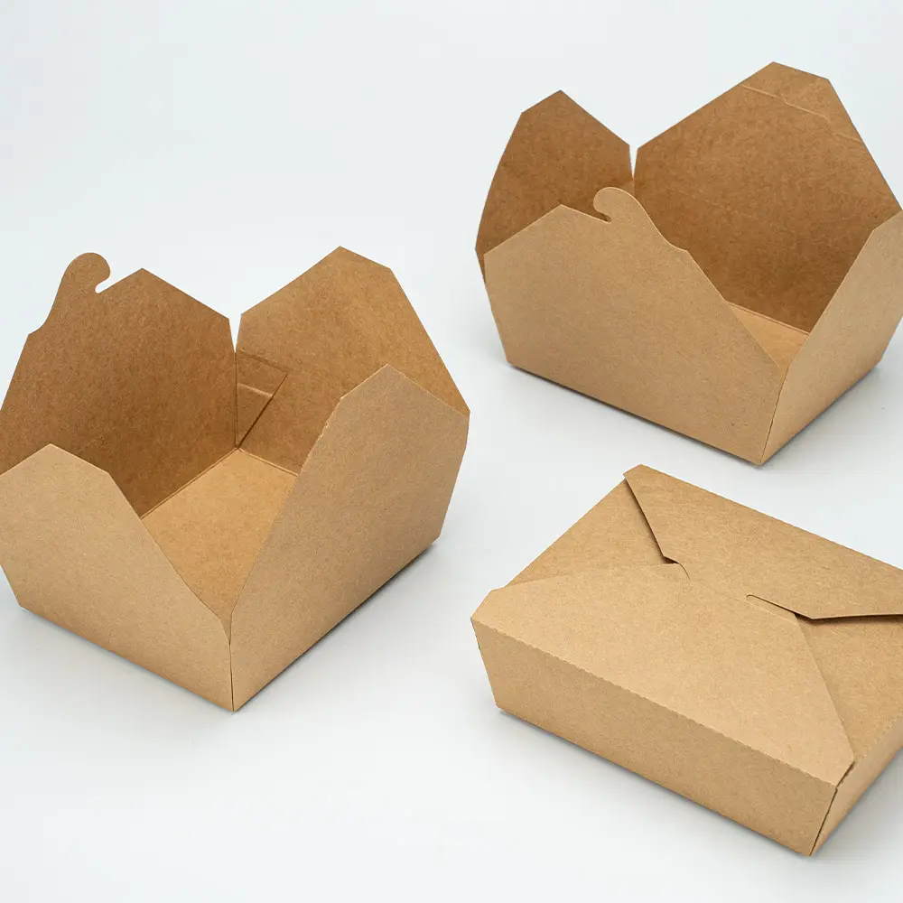 Charcutaria para viagem, lancheira rápida, caixas de papel Kraft, embalagem coreana para micro-ondas, janela de comida