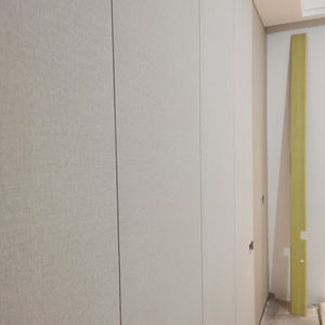 Paneles de pared de PVC sin costuras con textura de tela moderna Cerradura de costura plana de cristal de carbono ignífugo para impermeable a prueba de humedad - Product Image 6