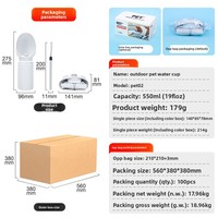 Gourde de voyage pliable pour chien, en silicone de qualité alimentaire, pour l'extérieur