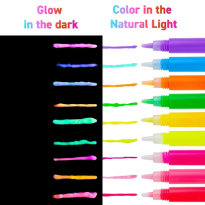 Hochwertige reichhaltige Pigmente Unsichtbares Glühen Acryl-Bastel farbe, im Dunkeln leuchtende Farbe für Leinwand, Stein, Holz, wasserdicht - Product Image 2