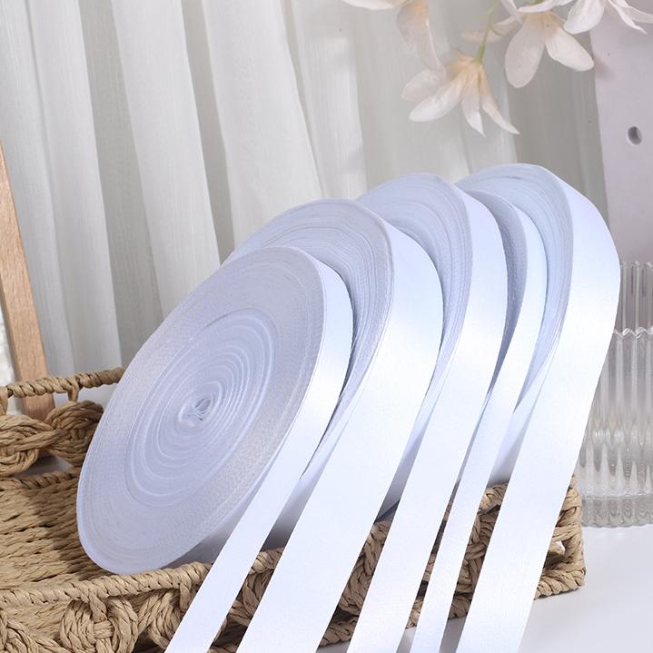 Customized Double Face Acetate Fiber Ribbon 1-5cm Wide Thickness 0.1mm-0.25mm Colored Imitation Acetate Satin Fabric