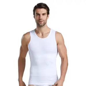 Men Body Shaper Slimming Chest Tops Gynecomastia Underwear Straight Back  Vest