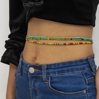 Chaîne de Taille Africaine en Perles Ajustables du Ghana pour Femmes, Vente en Gros d'Accessoires