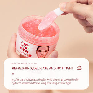 Nouveau <span class=keywords><strong>Masque</strong></span> Moussant Nettoyant Doux pour <span class=keywords><strong>le</strong></span> <span class=keywords><strong>Visage</strong></span>, Contrô<span class=keywords><strong>le</strong></span> du Sébum, <span class=keywords><strong>Masque</strong></span> Facial en Gelée <span class=keywords><strong>de</strong></span> Boue Moussante Biologique à la <span class=keywords><strong>Concombre</strong></span> et à la Pêche pour Femmes - Product Image 6