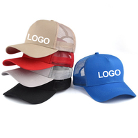 Casquettes Trucker Snapback vierges de bonne qualité, dos en maille, colorées, 5 panneaux, structure en coton, casquette Trucker unie