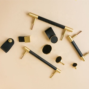 مقبض جلدي نحاسي للخزانة والأدراج، رائج البيع - Product Image 4