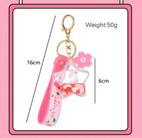 Porte-clés fusée pentagramme en acrylique avec paillettes flottantes et bouteille de sable mouvant liquide, pendentif de sac pour femme, cadeau
