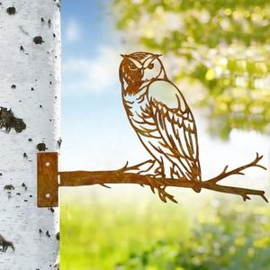 Adorno de jardín de vaca Highland, Oruga de jardín, Figura de niña, Lobo, Figura de danza moderna, Enano, Artículos de pingüino, Figura de águila con acabado oxidado - Product Image 1