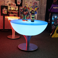 Table et chaises lumineuses à led pour boîte de nuit, salon en plein air, table et chaises de bar, table ronde pour événement, fête, jardin