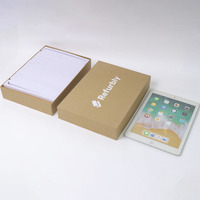 Venta al por mayor de papel reciclado Kraft caja de ordenador de embalaje personalizado transporte portátil envío tapa de papel caja de embalaje personalizado para Ipad