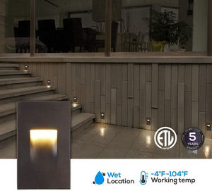 Vente en gros de lampes LED encastrées carrées pour escaliers, 12V 3W, en aluminium, pour l'intérieur, éclairage mural LED - Product Image 5