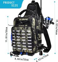 Échantillon gratuit : Sac à dos de pêche avec boîtes à accessoires, sacoche de transport avec porte-canne, kit de leurres et ensemble de pinces pour hommes et femmes