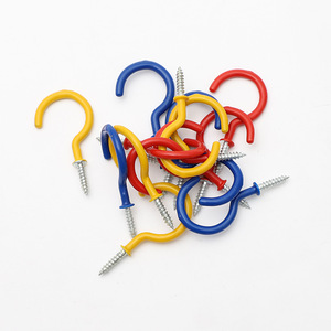 Piquets de camping extérieurs 7,3 cm en PVC avec crochets filetés en forme de point d'interrogation, rouge, bleu, jaune, accessoires de tente - Product Image 1