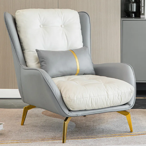 <span class=keywords><strong>Fauteuil</strong></span> inclinable moderne en tissu velours patchwork avec pieds en métal pour salon - Product Image 4