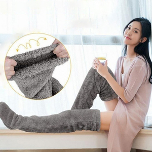 Medias cálidas <span class=keywords><strong>de</strong></span> invierno para hombres y mujeres y rodilleras Calentadores <span class=keywords><strong>de</strong></span> <span class=keywords><strong>piernas</strong></span> <span class=keywords><strong>de</strong></span> felpa <span class=keywords><strong>de</strong></span> cordero <span class=keywords><strong>de</strong></span> doble cara Zapatos suaves en casa - Product Image 5