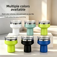 Nouvelle tasse isotherme à double paroi Martini en acier inoxydable 304, tasse à smoothie portable, bouteille d'eau pour l'été et les activités de plein air