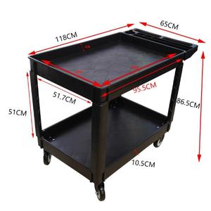 Chariot à plat silencieux à usage intensif Plate-forme de chariot à outils en acier plastique Entrepôt de stockage personnalisable manipulant le chariot de cargaison - Product Image 4