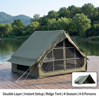 Tente gonflable de camping extérieur, luxe léger, quatre saisons, double couche, montage rapide, imperméable, chaude, grand espace