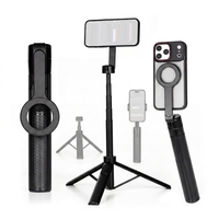 Soporte Magnético para Teléfono Celular, Rotación de 360 Grados, Control Remoto Inalámbrico, Trípode Desmontable para Escritorio, Soporte de Mano Flexible para PC