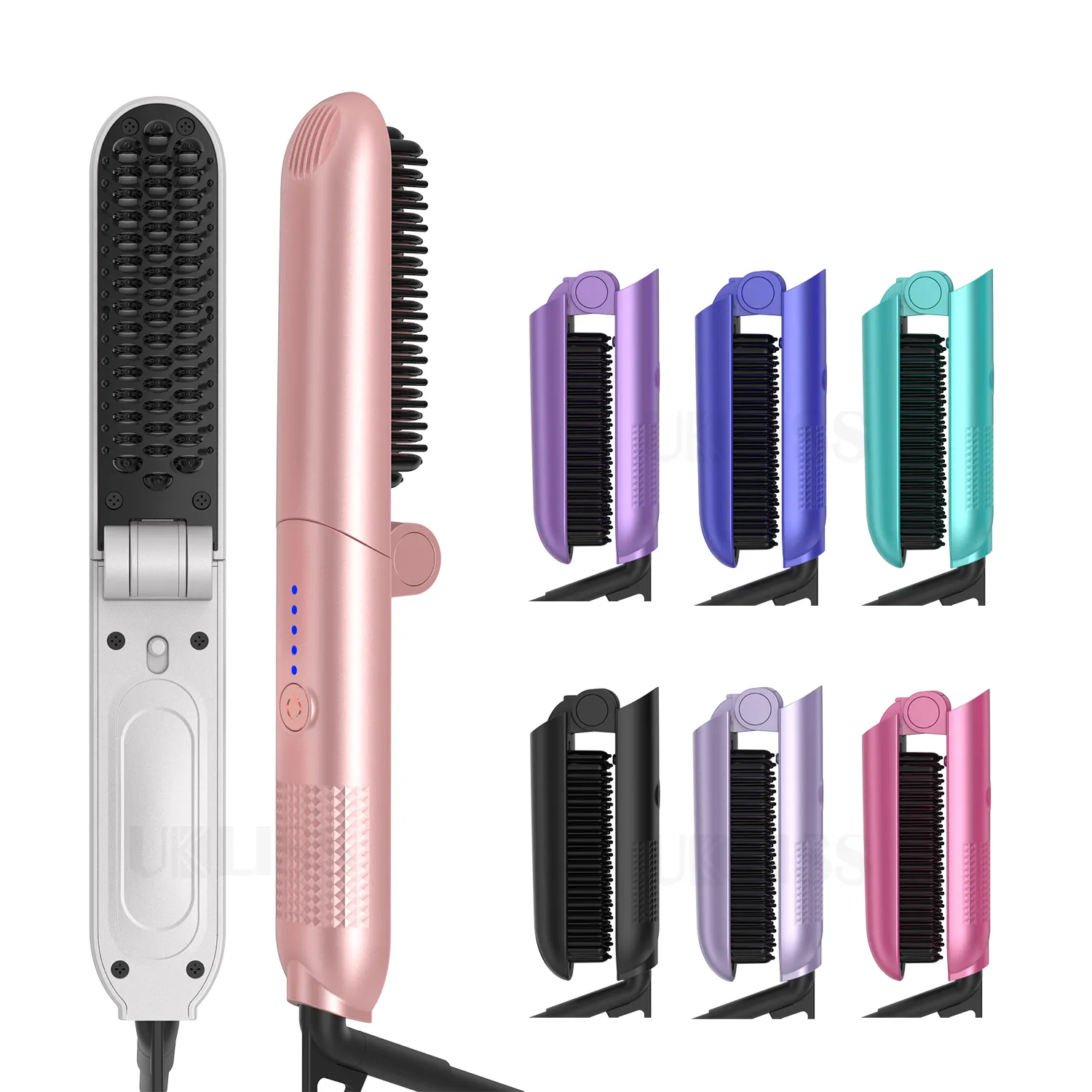 2020 New Product Factory Price 30s Fast Heating 360 Rotation Suitable All Hairstyles Folding Straight Hair Comb