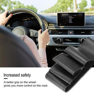 Housse de <span class=keywords><strong>volant</strong></span> de voiture universelle en cuir, protecteur de <span class=keywords><strong>volant</strong></span> en Fiber, bricolage - Product Image 4