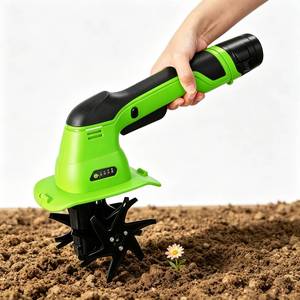 Mini-cultivateur sans fil VERTAK 12V, outil de jardinage portatif pour ameublir la terre, batterie lithium rechargeable, cultivateur rotatif électrique - Product Image 1