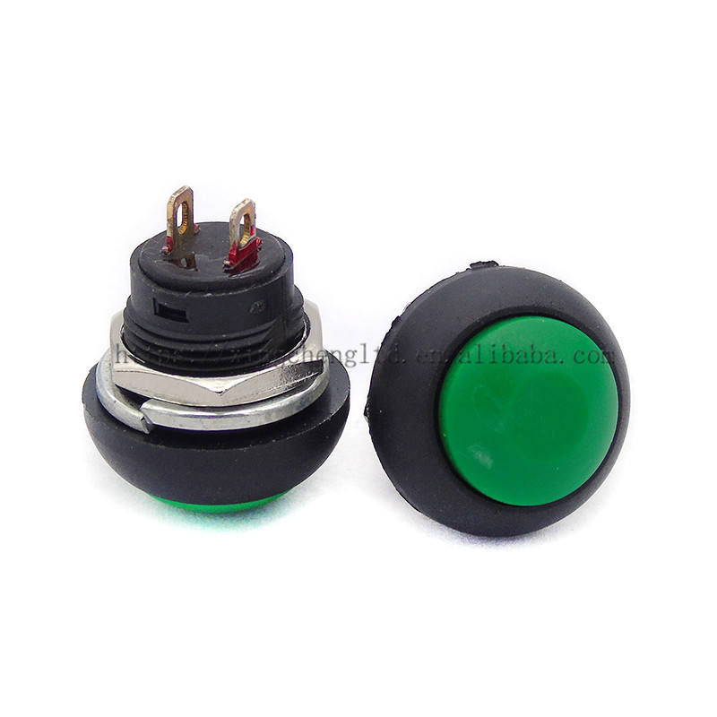 PBS-33B 2Pin Mini Switch 12mm 12V 1A Waterproof Momentary Push Button Switch Since the Reset Non-locking