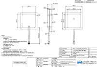 Antenne GPS interne haute précision 25*25*4mm GPS L1 BDS B1 GALILEO E1 GLONASS G11559-1606MHz Antenne GNSS active en céramique