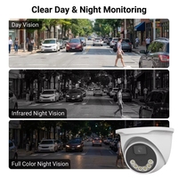 Cámara Domo IP de 4MP, Plug&Play, Visión Nocturna a Todo Color, Sistema CCTV PoE, Totalmente Compatible con Onv-If, NVR en la Nube